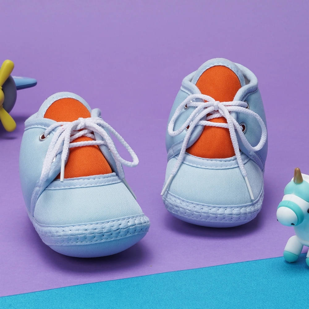     			Neska Moda - Blue Booties For Baby Boy & Baby Girl 6-12 Months ( Pack of 1 )