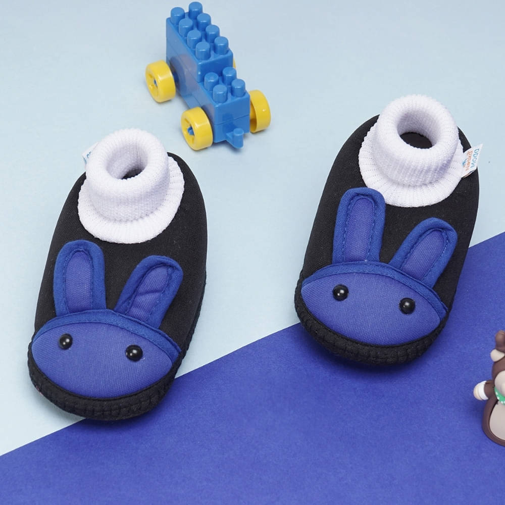     			Neska Moda - Blue Booties For Baby Boy & Baby Girl 6-12 Months ( Pack of 1 )