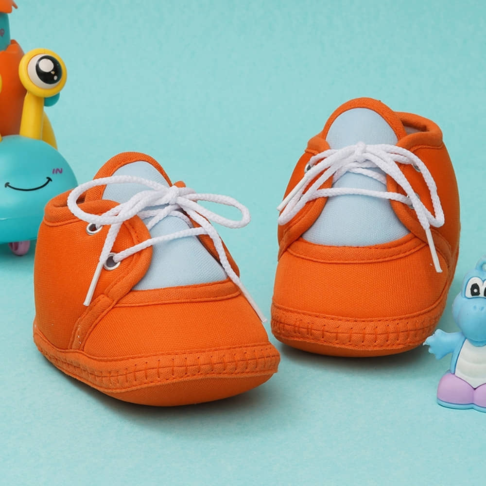 Neska Moda - Orange Booties For Baby Boy & Baby Girl 6-12 Months ( Pack of 1 ) - Casual Shoes | Buy online on ZillyBuy