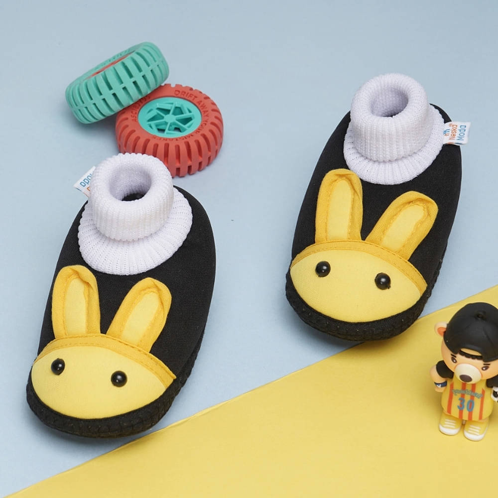     			Neska Moda - Yellow Booties For Baby Boy & Baby Girl 6-12 Months ( Pack of 1 )