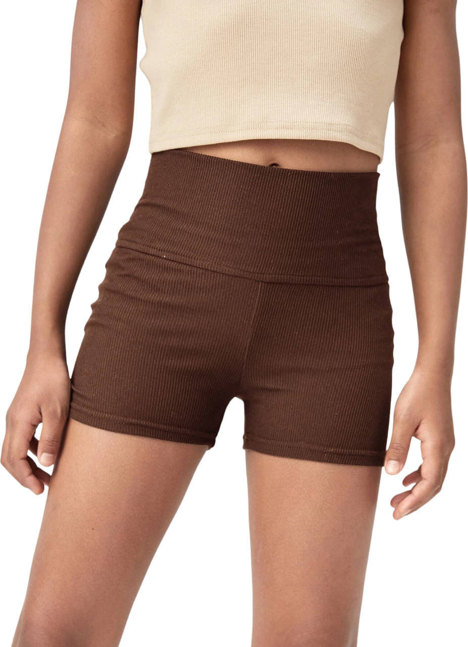     			Redamancii Cotton Lycra Hot Pants - Brown