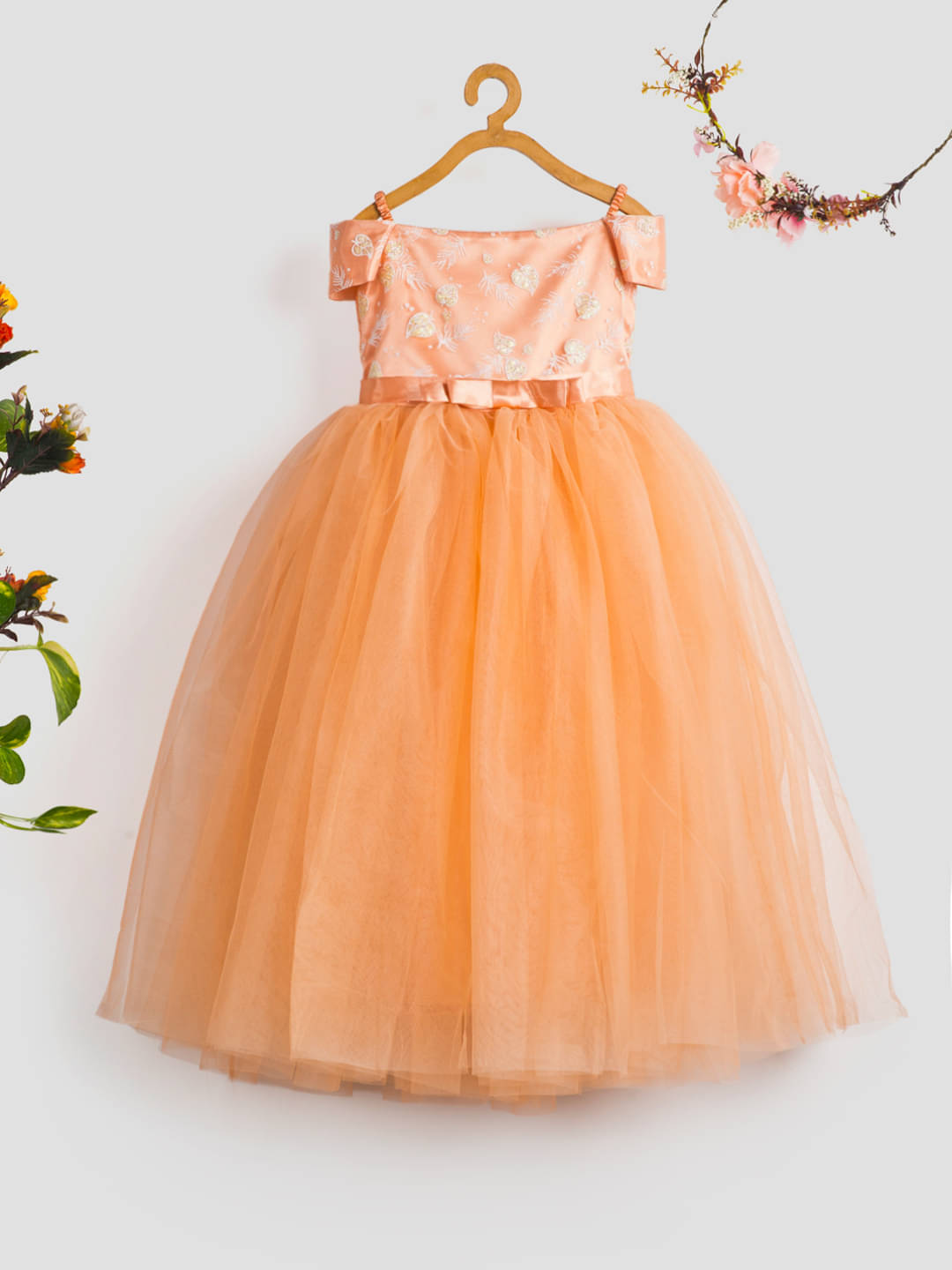 Toy Balloon Kids Net Gown For Baby Girls ( Pack of 1 , Peach ) Toy Balloon Kids Net Gown For Baby Girls ( Pack of 1 , Peach )