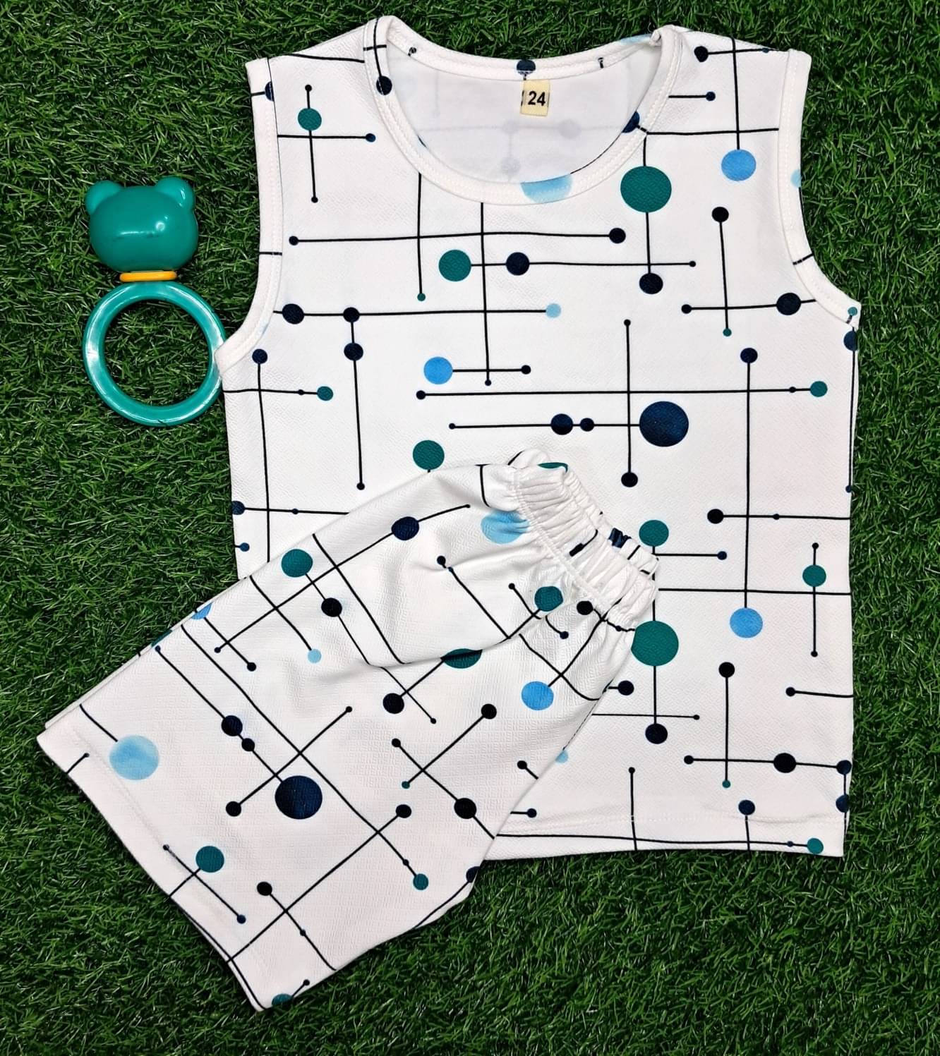 s muktar garments Pack of 1 Unisex Cotton Blend T-Shirt & Shorts Set ( Multicolor )     			s muktar garments Pack of 1 Unisex Cotton Blend T-Shirt & Shorts Set ( Multicolor )
