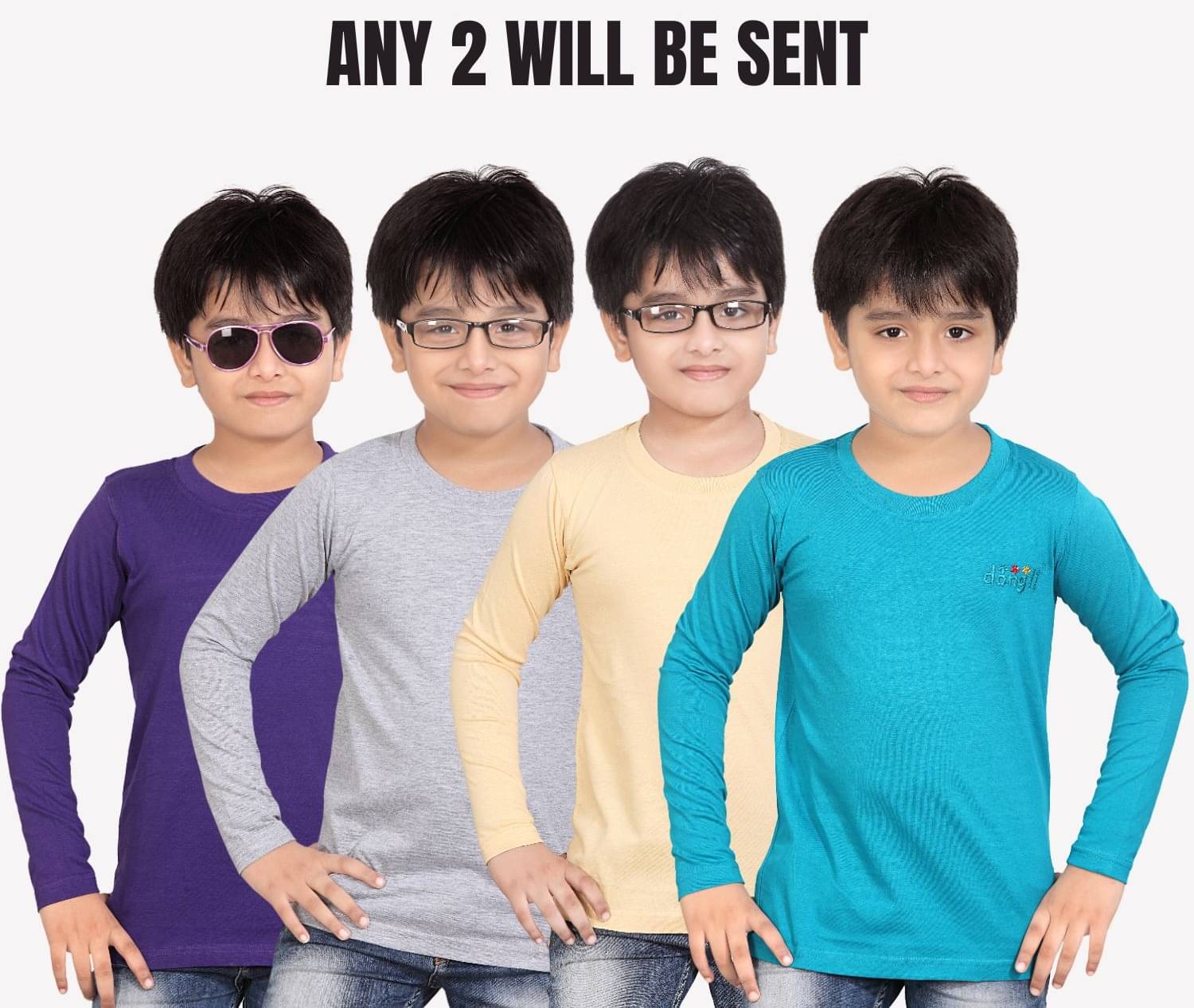     			Belive in yourself Pack of 2 Boys Cotton T-Shirt ( Multicolor 1 )