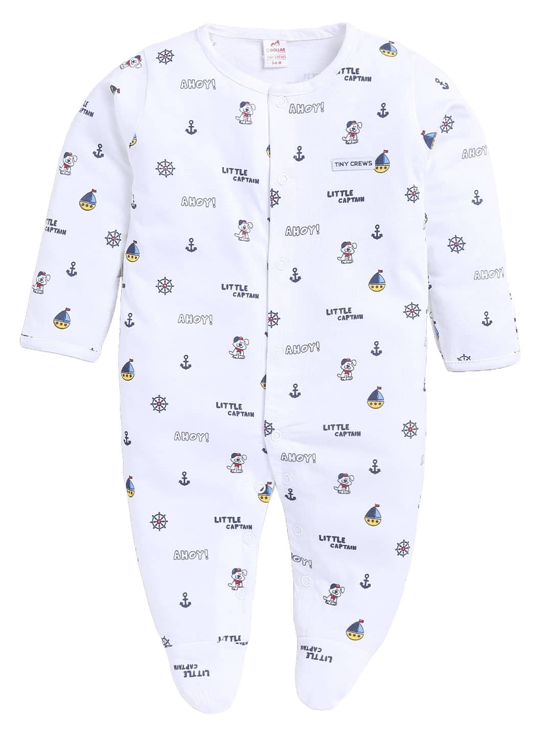 Dollar Pack of 1 Unisex for Baby Cotton Blend Rompers ( Multicolor )