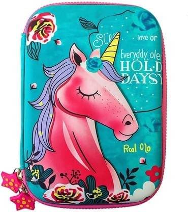 FREEDY Unicorn Big Pencil Case with Compartments 3D Cover School Supply for Students Stationery Unicorn Pencil Box Kids Designer Cute Premium Stylish Multipurpose Art Canvas Pencil Box (Set of 1, Multicolor) FREEDY Unicorn Big Pencil Case with Compartments 3D Cover School Supply for Students Stationery Unicorn Pencil Box Kids Designer Cute Premium Stylish Multipurpose Art Canvas Pencil Box (Set of 1, Multicolor)