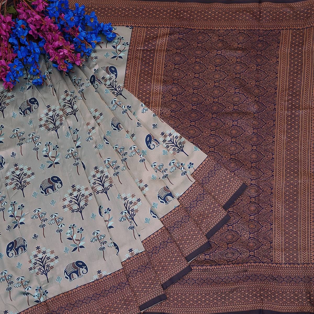 ISARA Art Silk Solid Banarasi saree With Unstitched Blouse Piece ( Sky Blue ) ISARA Art Silk Solid Banarasi saree With Unstitched Blouse Piece ( Sky Blue )