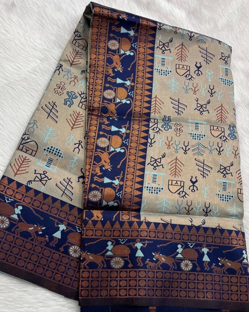     			KALIPATRA Art Silk Solid Banarasi saree With Unstitched Blouse Piece ( Sky Blue )