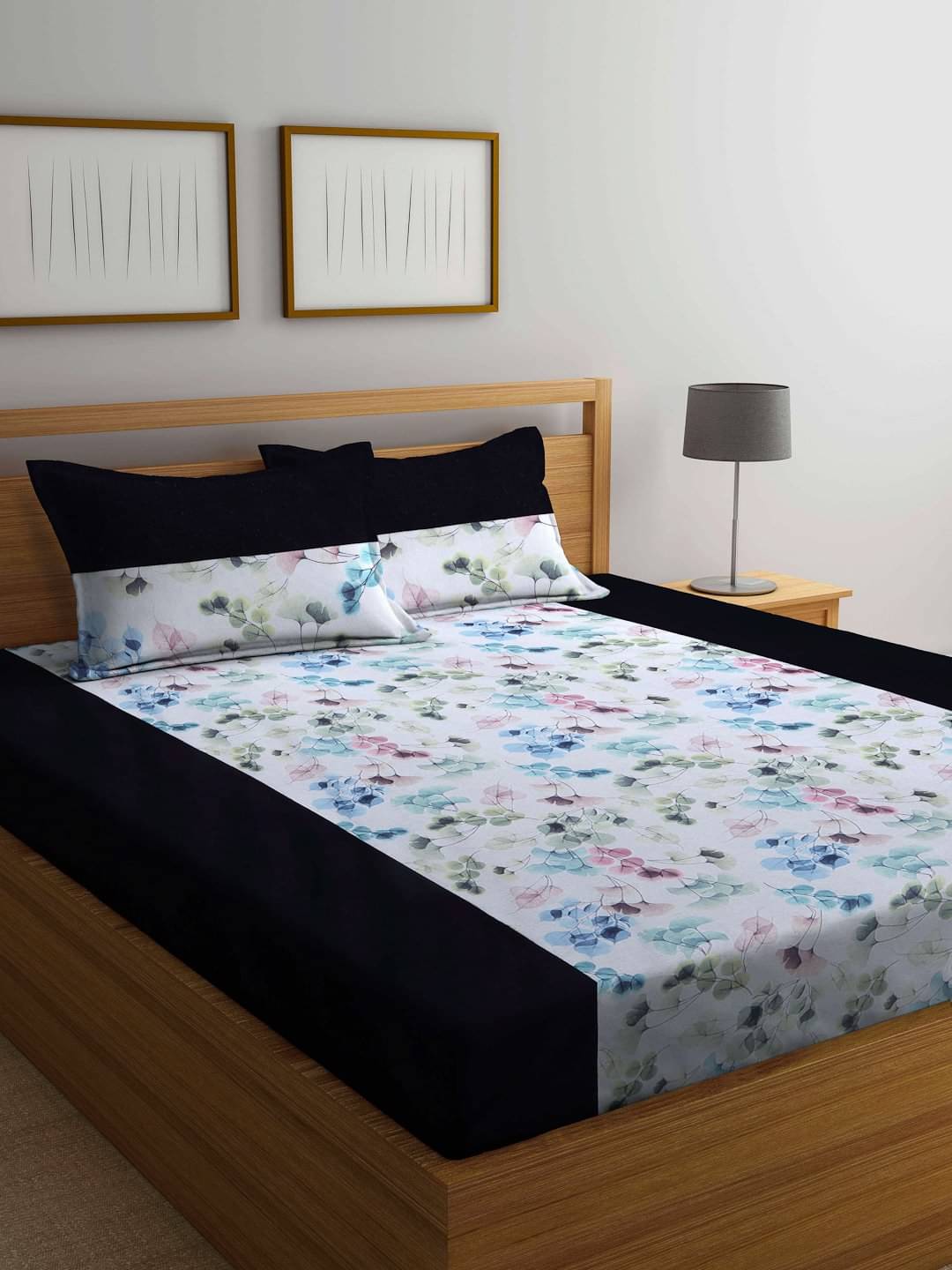 Klotthe Cotton 1 Double King Bedsheet with 2 Pillow Covers ( Multicolor )     			Klotthe Cotton 1 Double King Bedsheet with 2 Pillow Covers ( Multicolor )