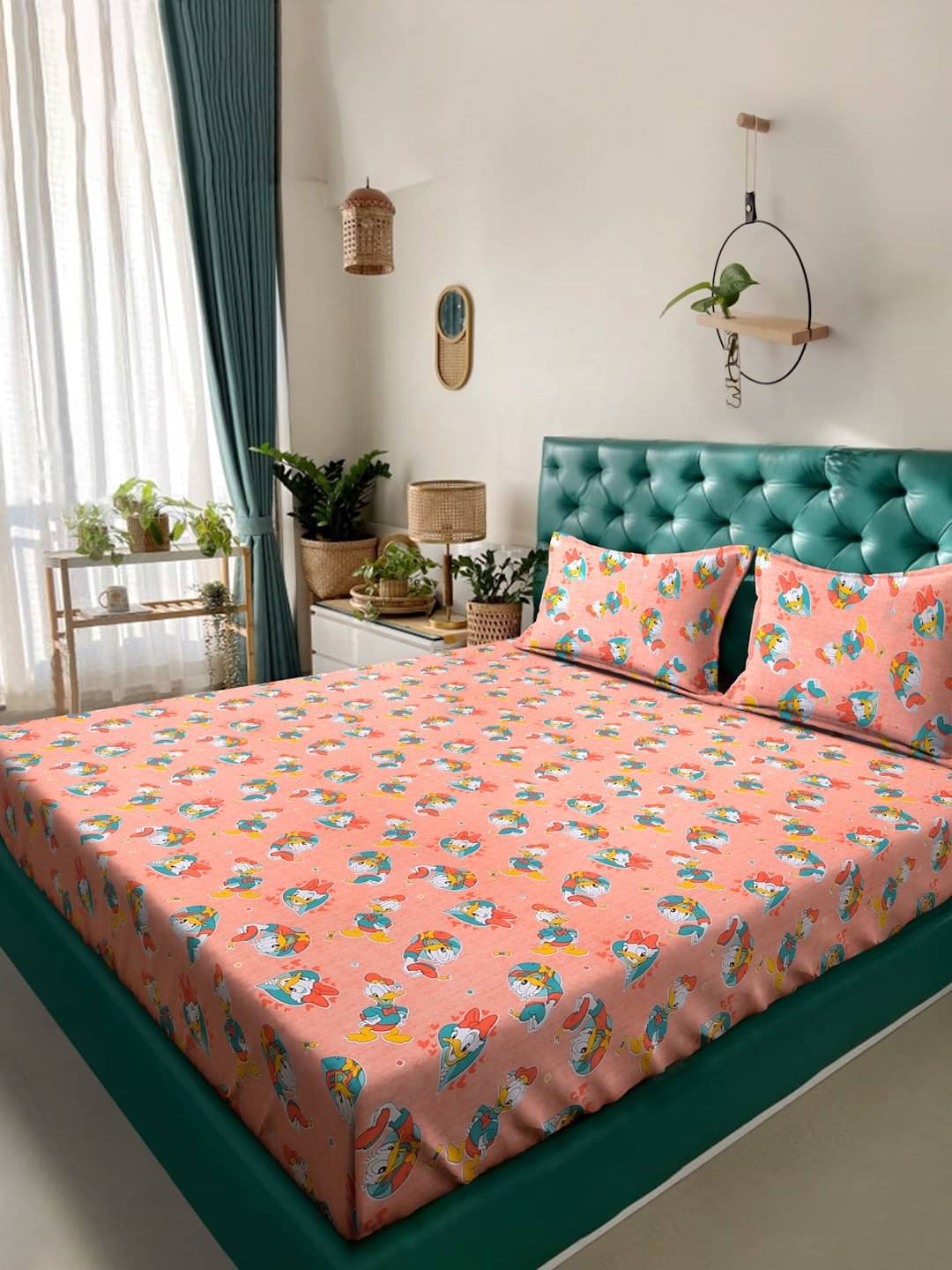 Klotthe Cotton 1 Double King Bedsheet with 2 Pillow Covers ( Orange ) Klotthe Cotton 1 Double King Bedsheet with 2 Pillow Covers ( Orange )