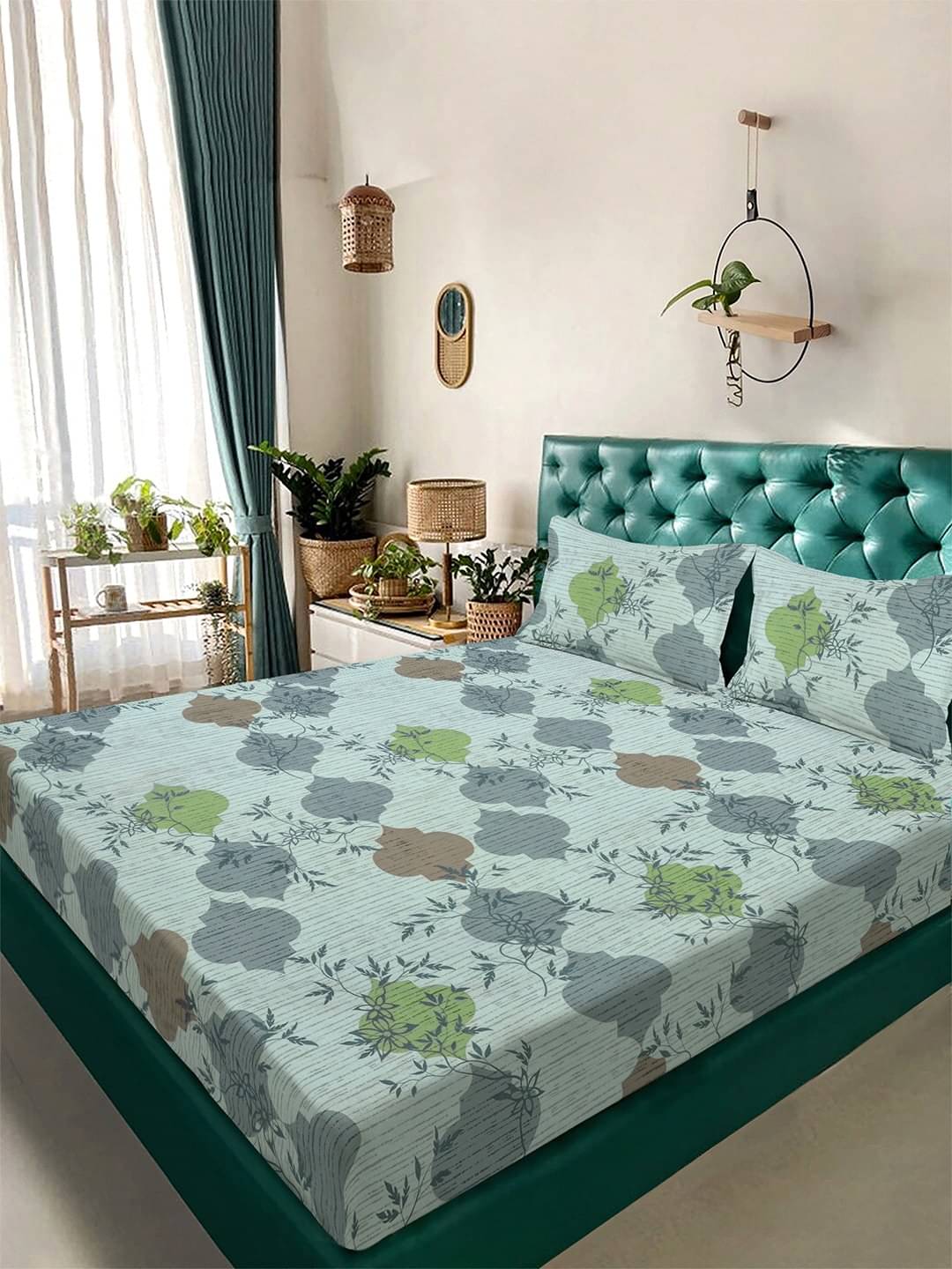Klotthe Poly Cotton 1 Double King Bedsheet with 2 Pillow Covers ( Multicolor ) Klotthe Poly Cotton 1 Double King Bedsheet with 2 Pillow Covers ( Multicolor )