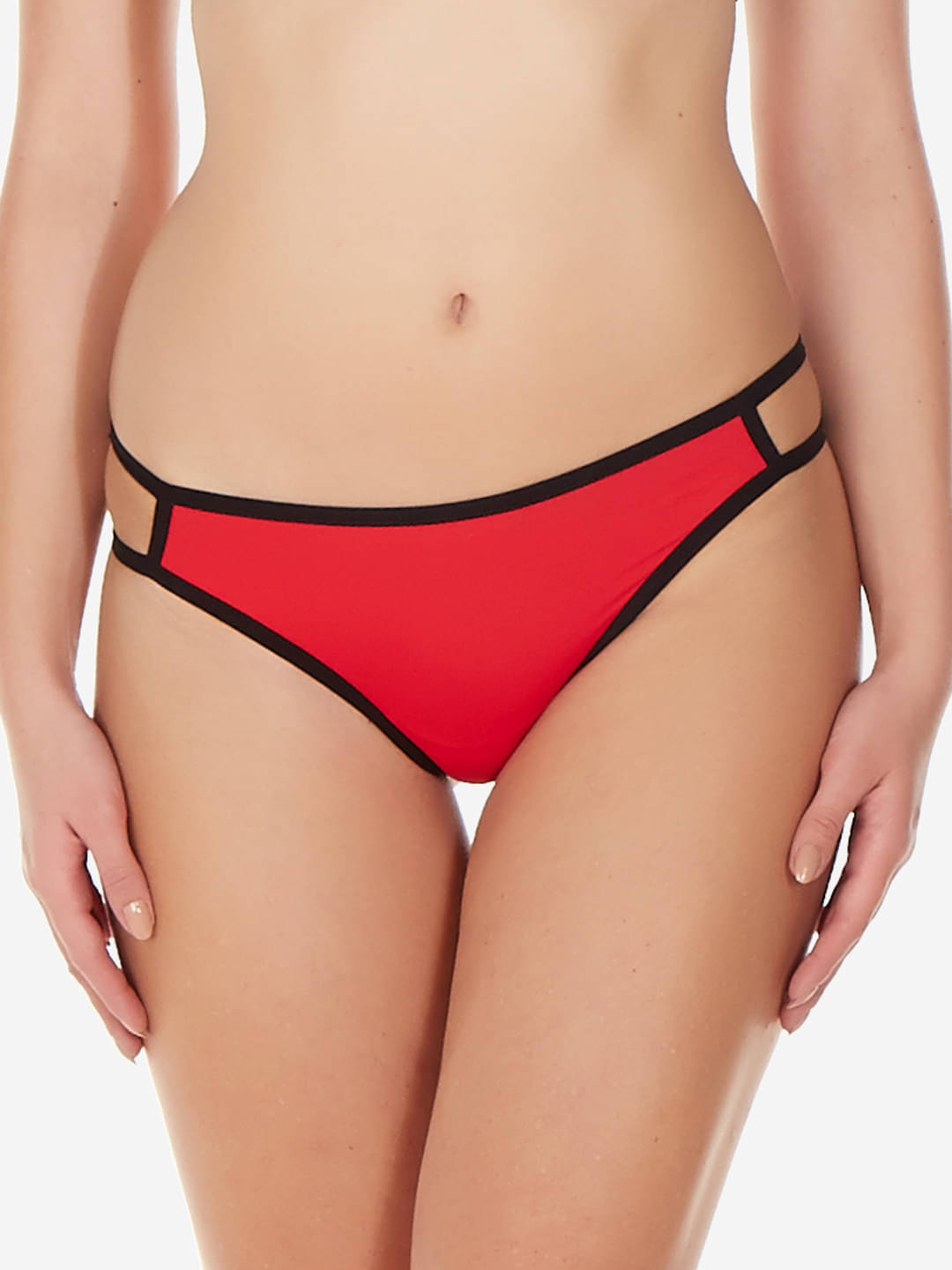 La Intimo Pack of 1 Nylon Thongs For Women ( Red ) La Intimo Pack of 1 Nylon Thongs For Women ( Red )