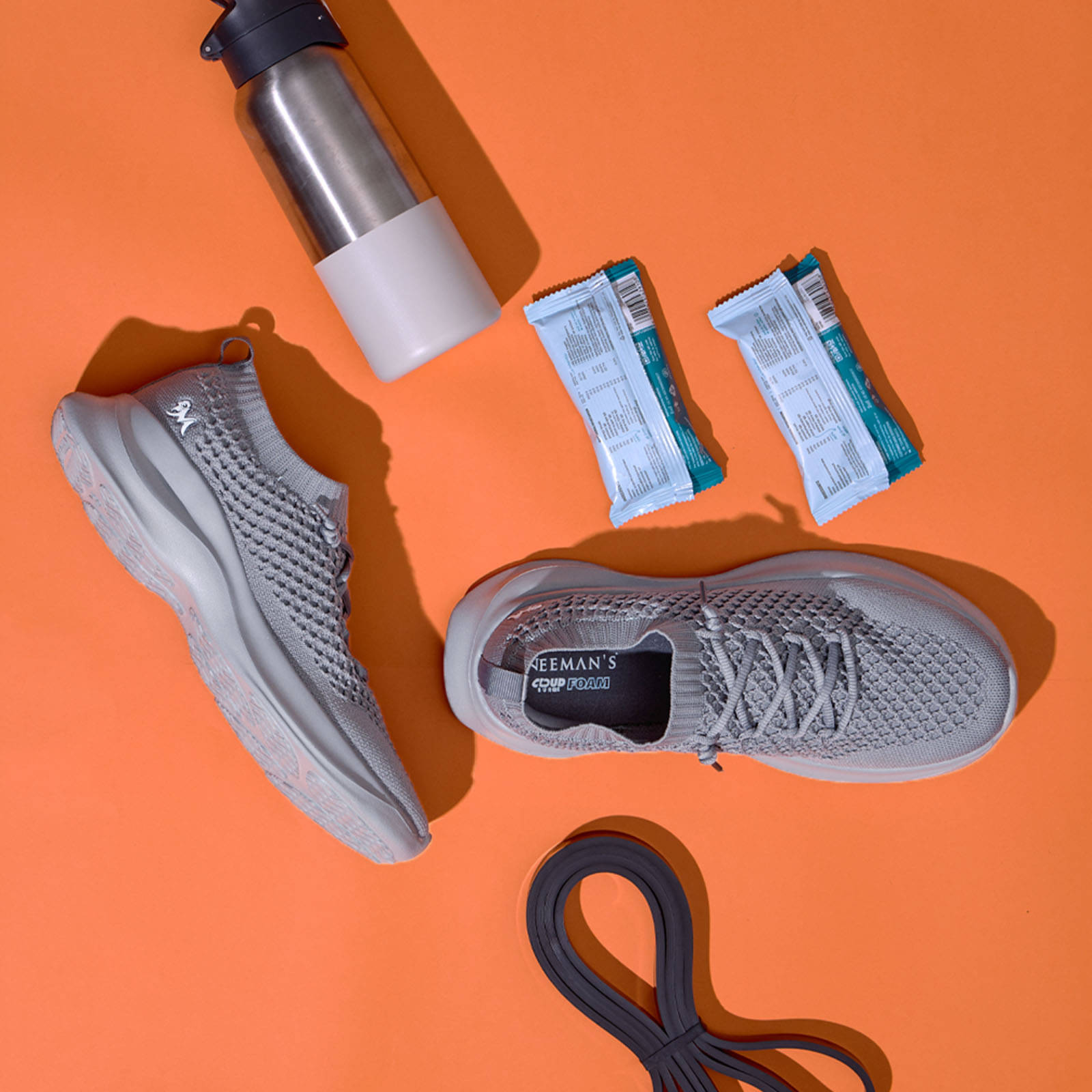     			Neemans Light Grey Women's Sneakers