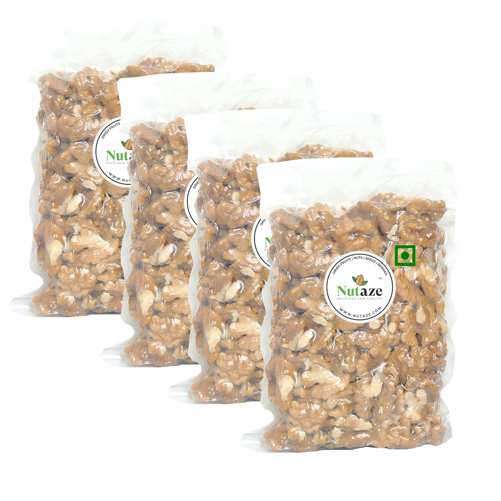 Nutaze Extra Light Walnuts(Akhrot giri) 1 kg Pack of 4 Nutaze Extra Light Walnuts(Akhrot giri) 1 kg Pack of 4