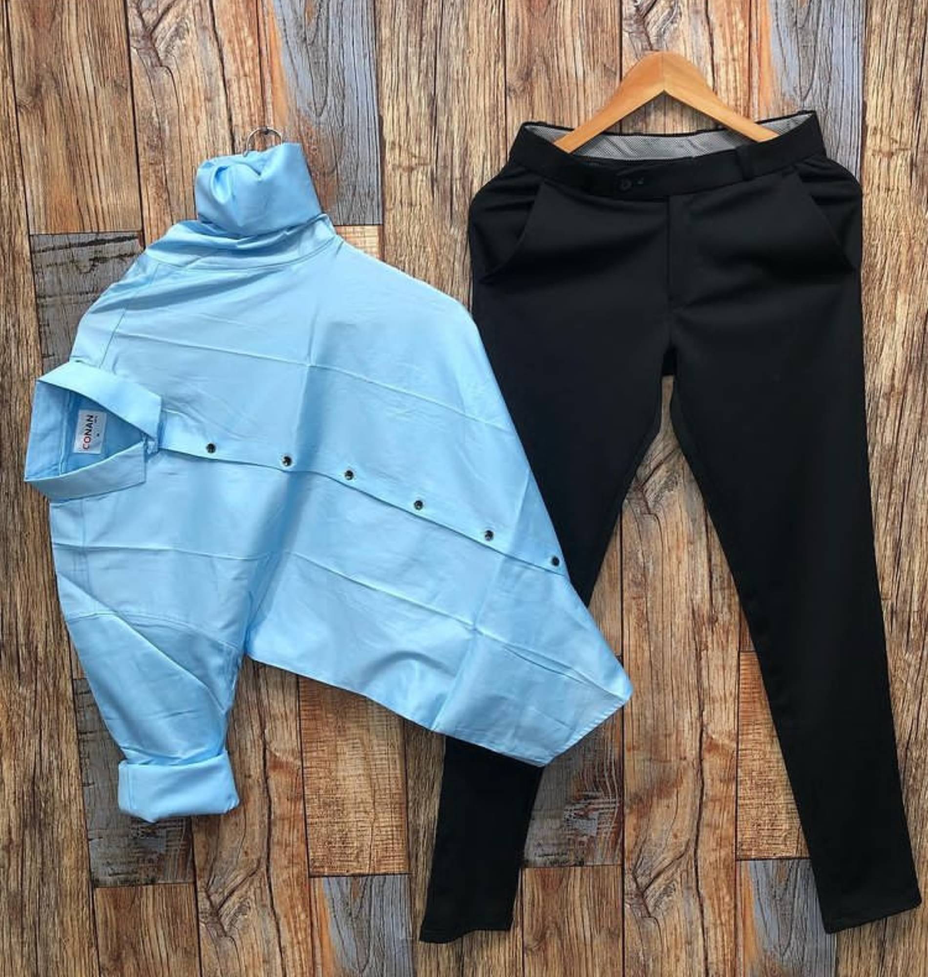     			Shiv Sales Sky Blue Cotton Blend Regular Fit Men's Tracksuit ( Pack of 1 )