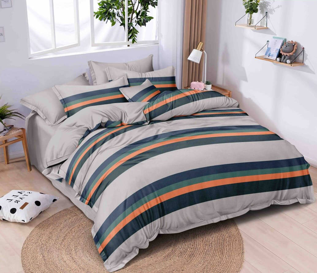     			Sky Tex Glace Cotton 1 Double Bedsheet with 2 Pillow Covers ( Beige )