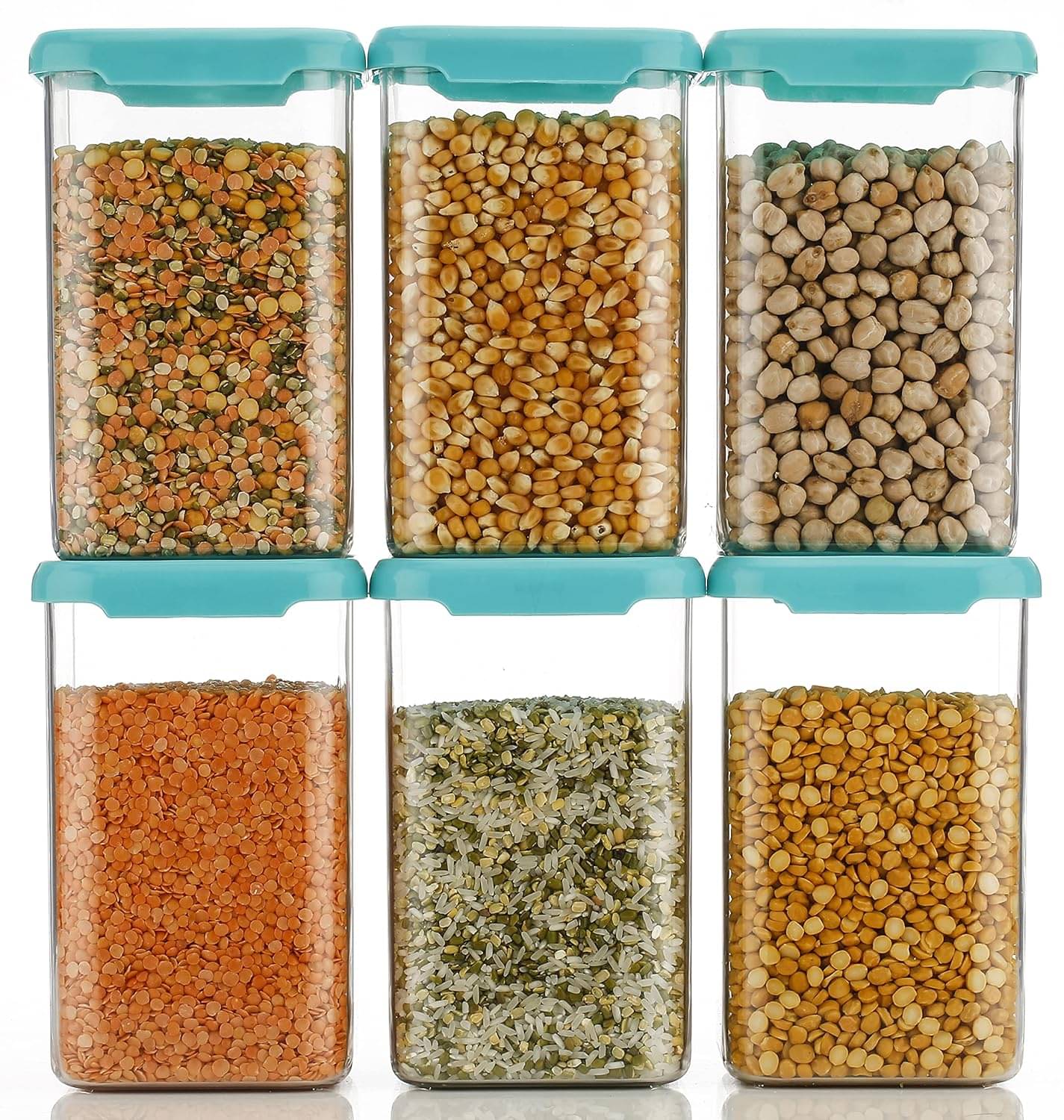 Swaraa Kitchenware Plastic Green Multi-Purpose Container ( set of 6 ) Swaraa Kitchenware Plastic Green Multi-Purpose Container ( set of 6 )