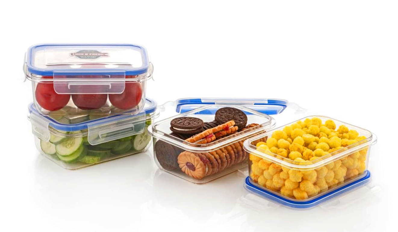     			Swaraa Kitchenware Plastic White Multi-Purpose Container ( set of 4 )