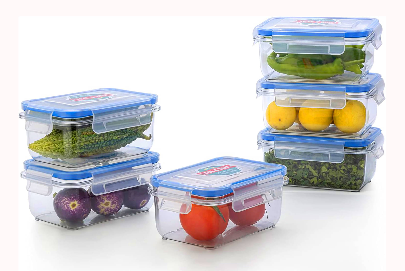 Swaraa Kitchenware Plastic White Multi-Purpose Container ( set of 6 ) Swaraa Kitchenware Plastic White Multi-Purpose Container ( set of 6 )