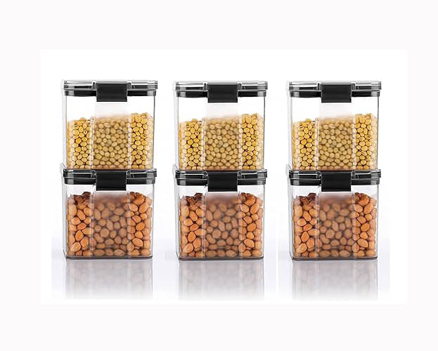     			Swaraa Kitchenware Plastic White Multi-Purpose Container ( set of 6 )