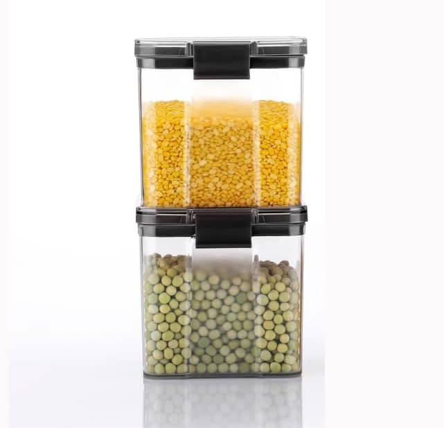 Swaraa Kitchenware Plastic White Multi-Purpose Container ( set of 2 ) Swaraa Kitchenware Plastic White Multi-Purpose Container ( set of 2 )