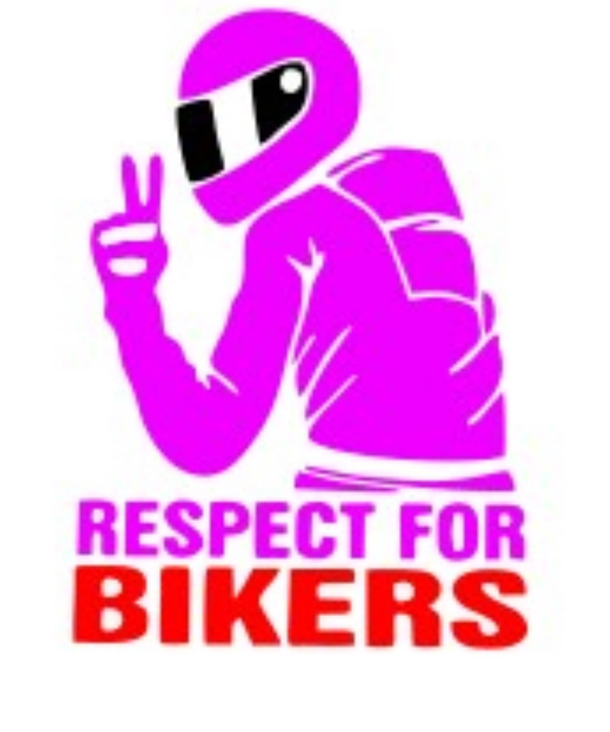     			USTAAD Art Radium/Vinyl Respect for BikersSticker for Bike/Car (Size L 5.3 inch x W 3.7 inch) (Pack of 2)