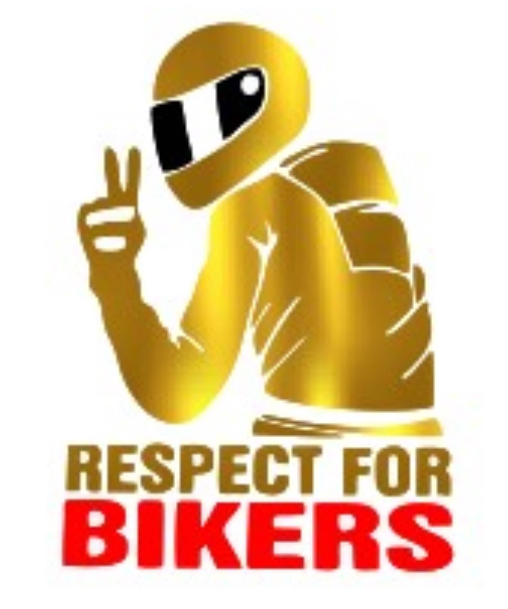    			USTAAD Art Radium/Vinyl Respect for BikersSticker for Bike/Car (Size L 5.3 inch x W 3.7 inch) (Pack of 2)