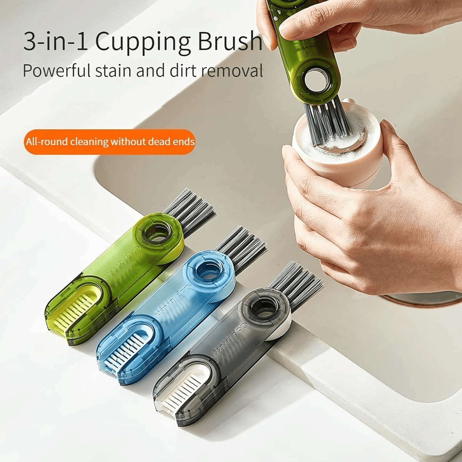     			3 in 1 Multifunctional Cleaning Brush pack of 3