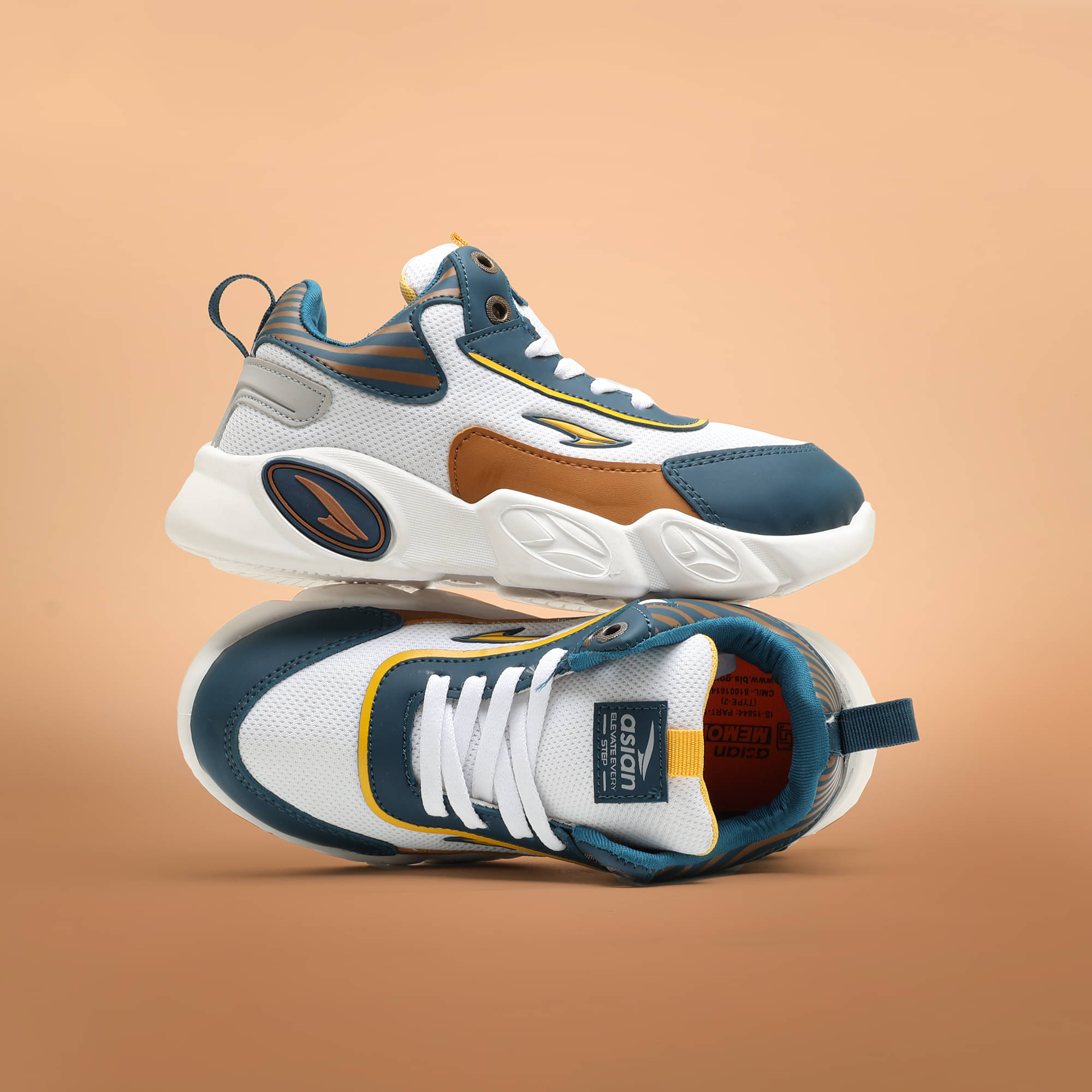     			ASIAN - White Boy's Sports Shoes ( 1 Pair )