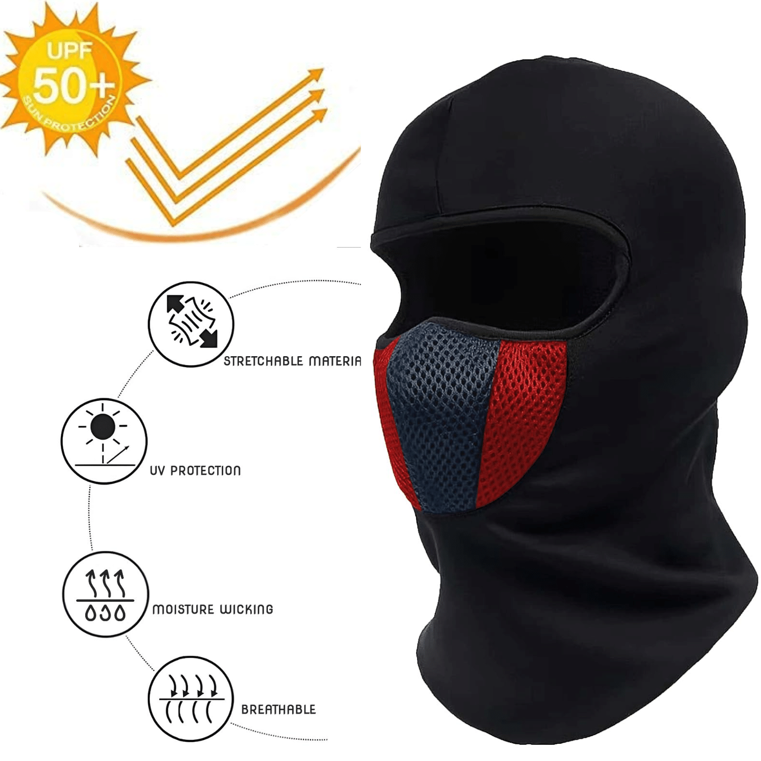 Aksmit Pack Of 1 Full Face Mask for Riders Anti-Pollution UV Sun Protection Cotton Balaclava Helmet Liner with Air Filter for Men & Women Biker Hiking Cycling Protective Bike Riding Gear (Black & Red) Aksmit Pack Of 1 Full Face Mask for Riders Anti-Pollution UV Sun Protection Cotton Balaclava Helmet Liner with Air Filter for Men & Women Biker Hiking Cycling Protective Bike Riding Gear (Black & Red)