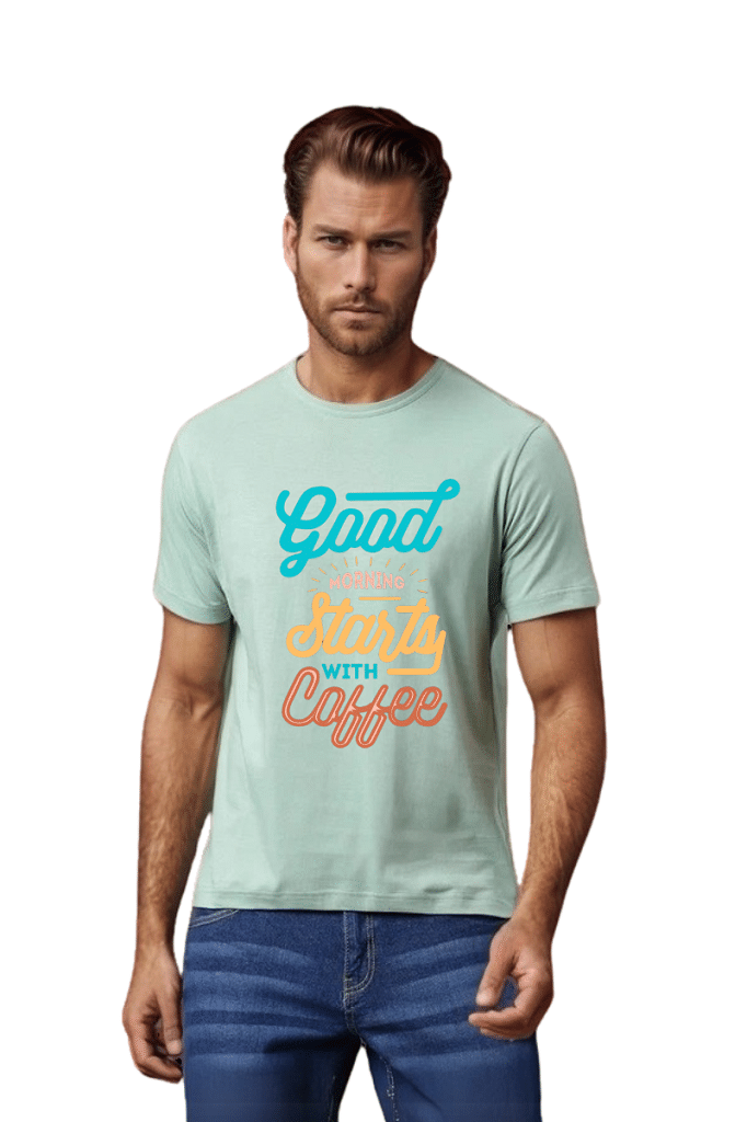     			BLUEFICUS Men Polyester Regular Fit Printed T-Shirt ( Sea Green )