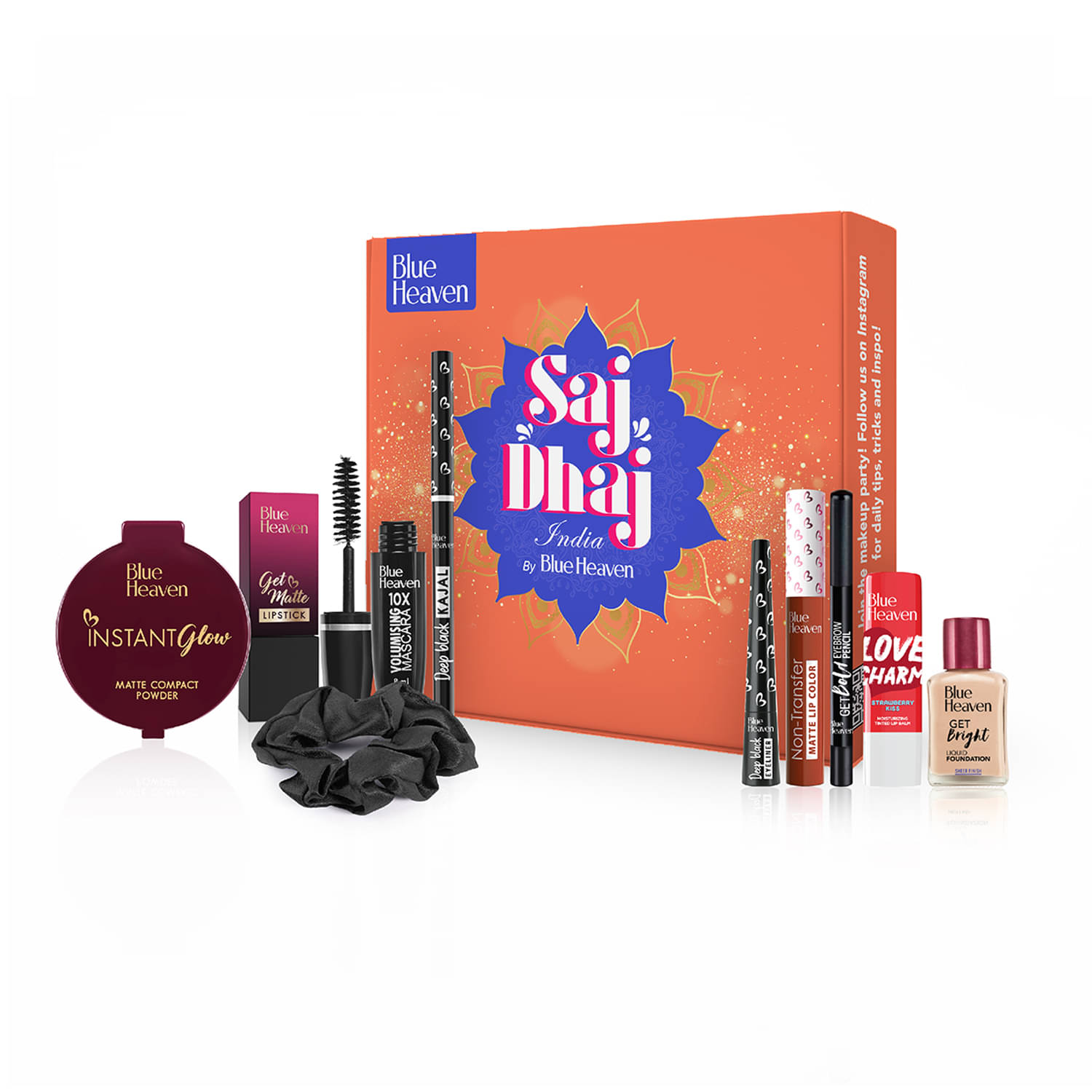     			Blue Heaven Saj Dhaj Festive Full Face Medium Tone Makeup Kit For Natural Tone (Pack of 10)
