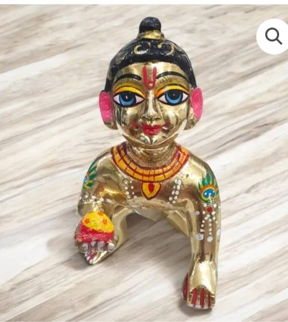     			Brajeswari Brass Laddu Gopal Idol ( 10 cm )