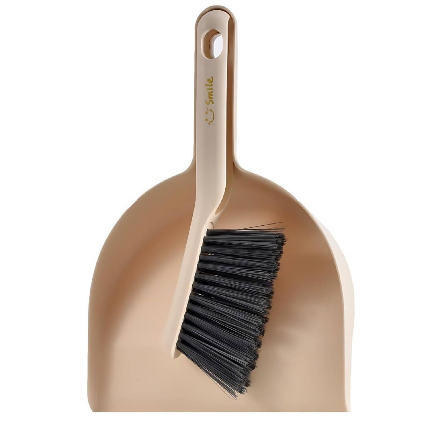     			Broom and Dustpan Isolated, Light Green and Cream Colour, Plastic Dust Pan with Brush for Carpet, Floor Cleaning