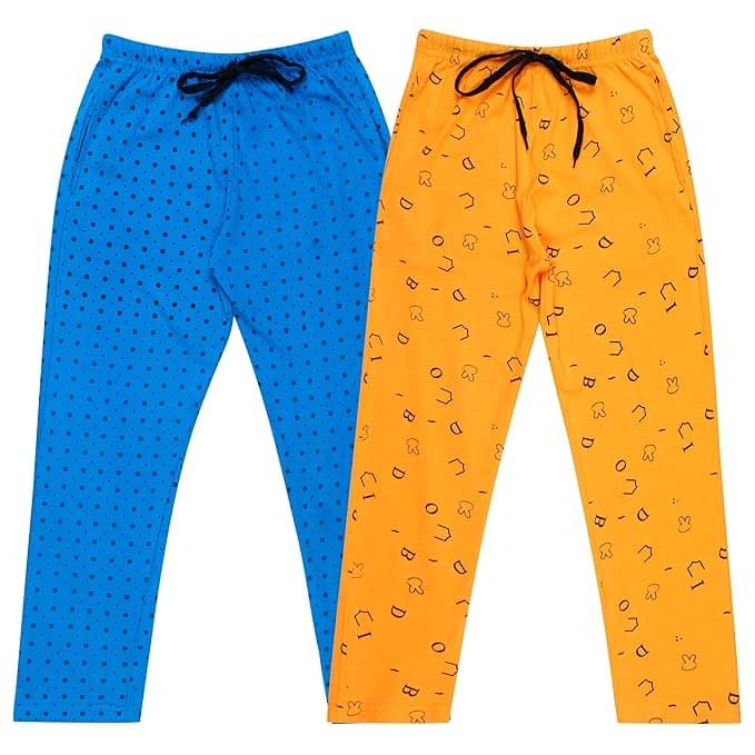 Diaz Pack of 2 Girls Cotton Pants ( Multicolor )     			Diaz Pack of 2 Girls Cotton Pants ( Multicolor )