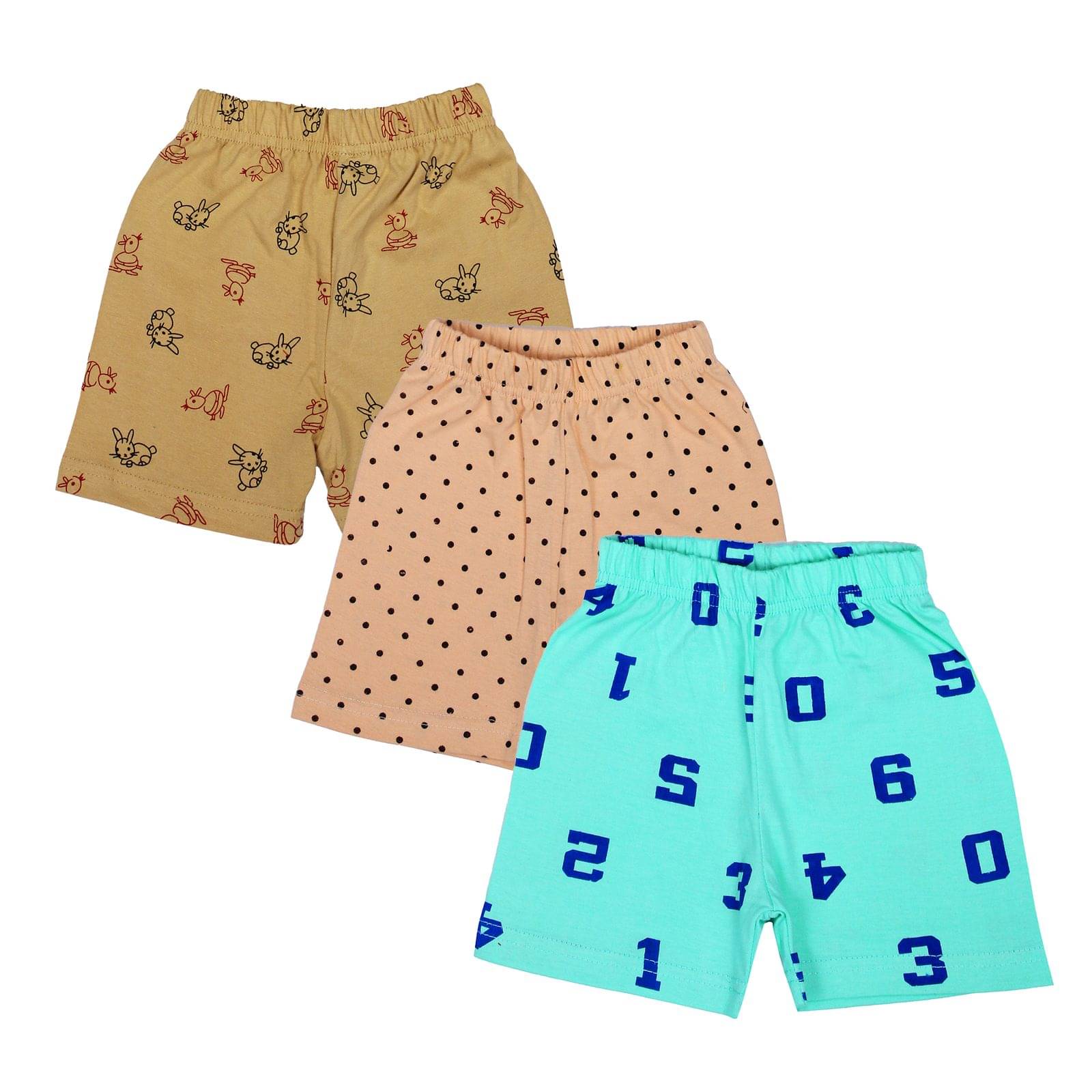     			Diaz Pack of 3 Cotton Shorts For Boys ( Multicolor )