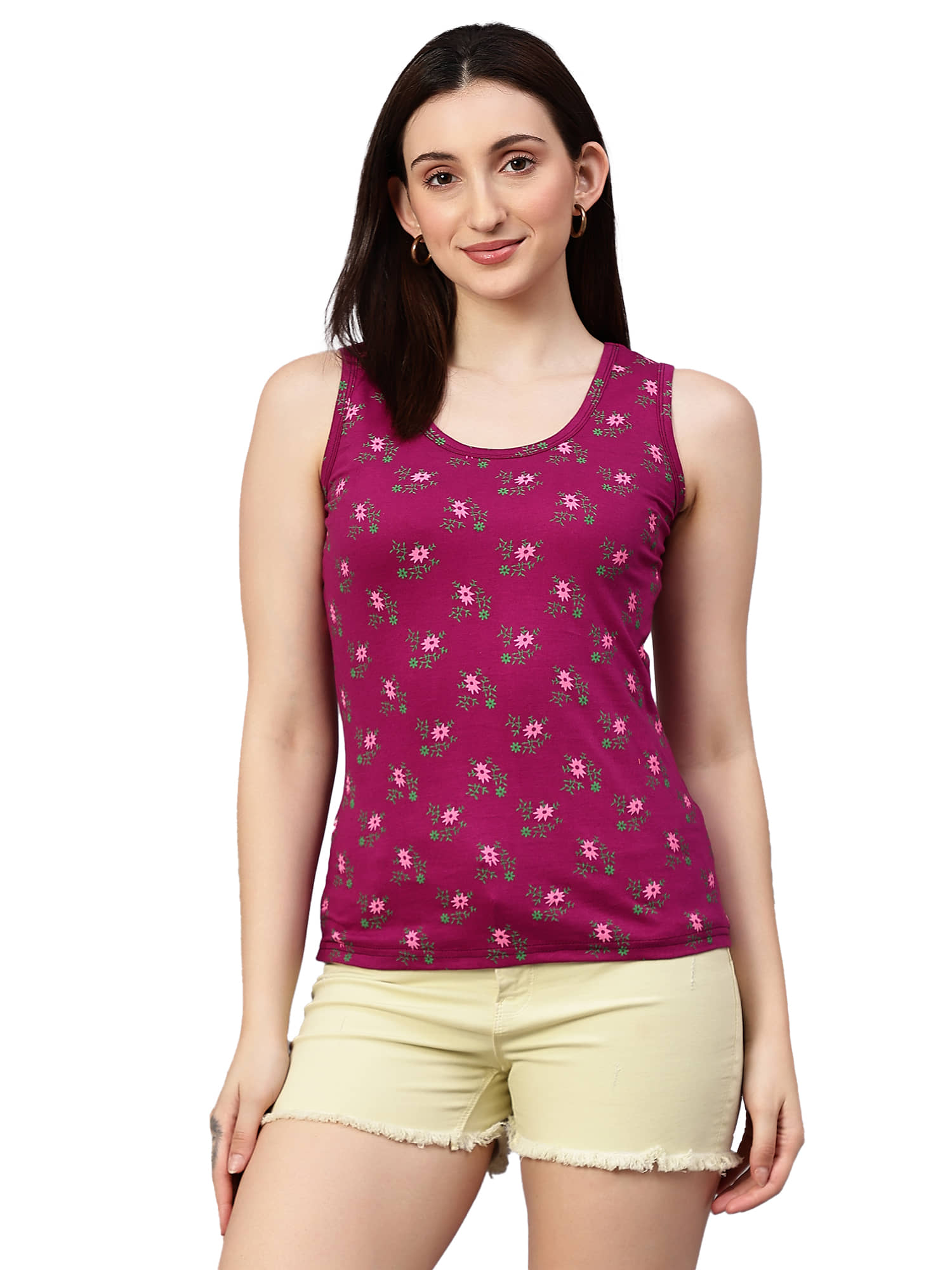Diaz Women's Cotton Tank Top ( Purple )
