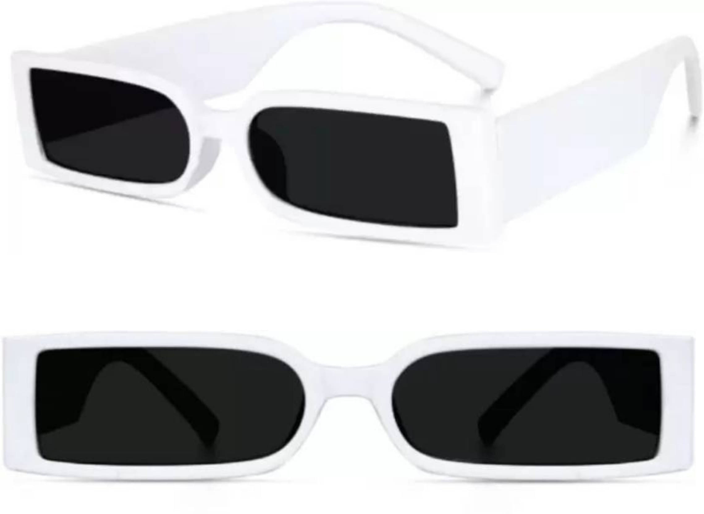 Dyana Core White Rectangular Sunglasses ( Pack of 1 ) Dyana Core White Rectangular Sunglasses ( Pack of 1 )