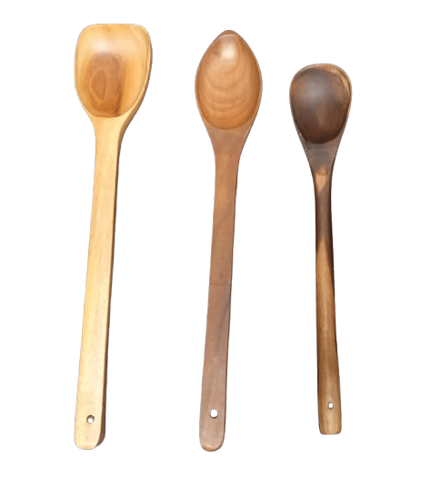     			Dynore DS_2351 Wooden Serving Spoon Brown ( Pack of 3 )