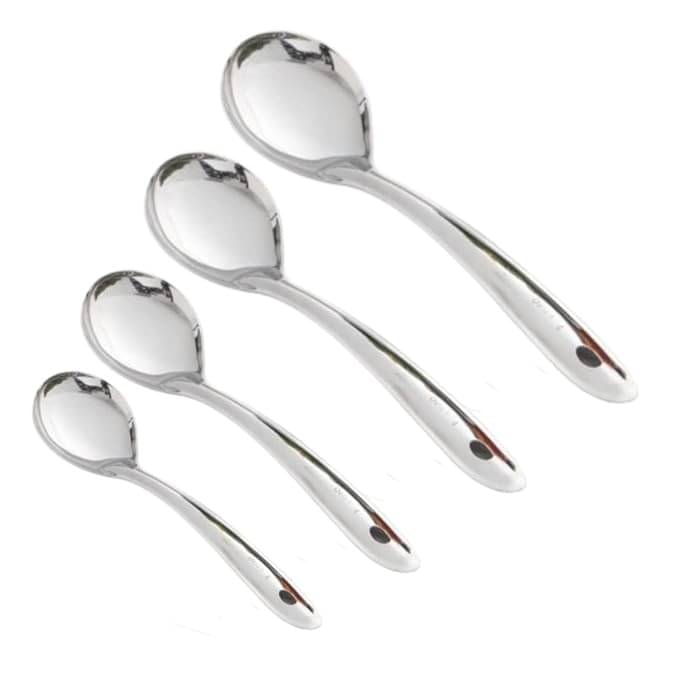     			Dynore Oval shape serving Stainless Steel Cutlery Set Silver ( Pack of 4 )