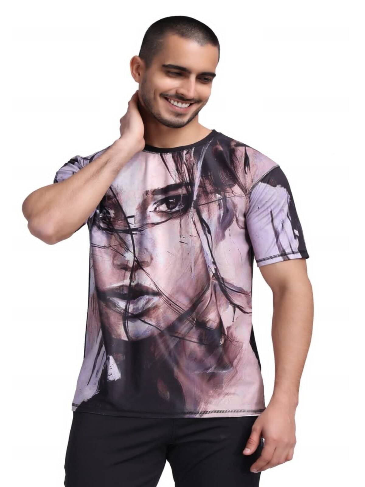 FLIRTY SOUL Men Polyester Regular Fit Printed T-Shirt ( Multicolor ) FLIRTY SOUL Men Polyester Regular Fit Printed T-Shirt ( Multicolor )