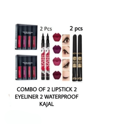     			FROSTED COSMETIC Red Matte Non Sticky Liquid Lipstick ( Pack of 6 )