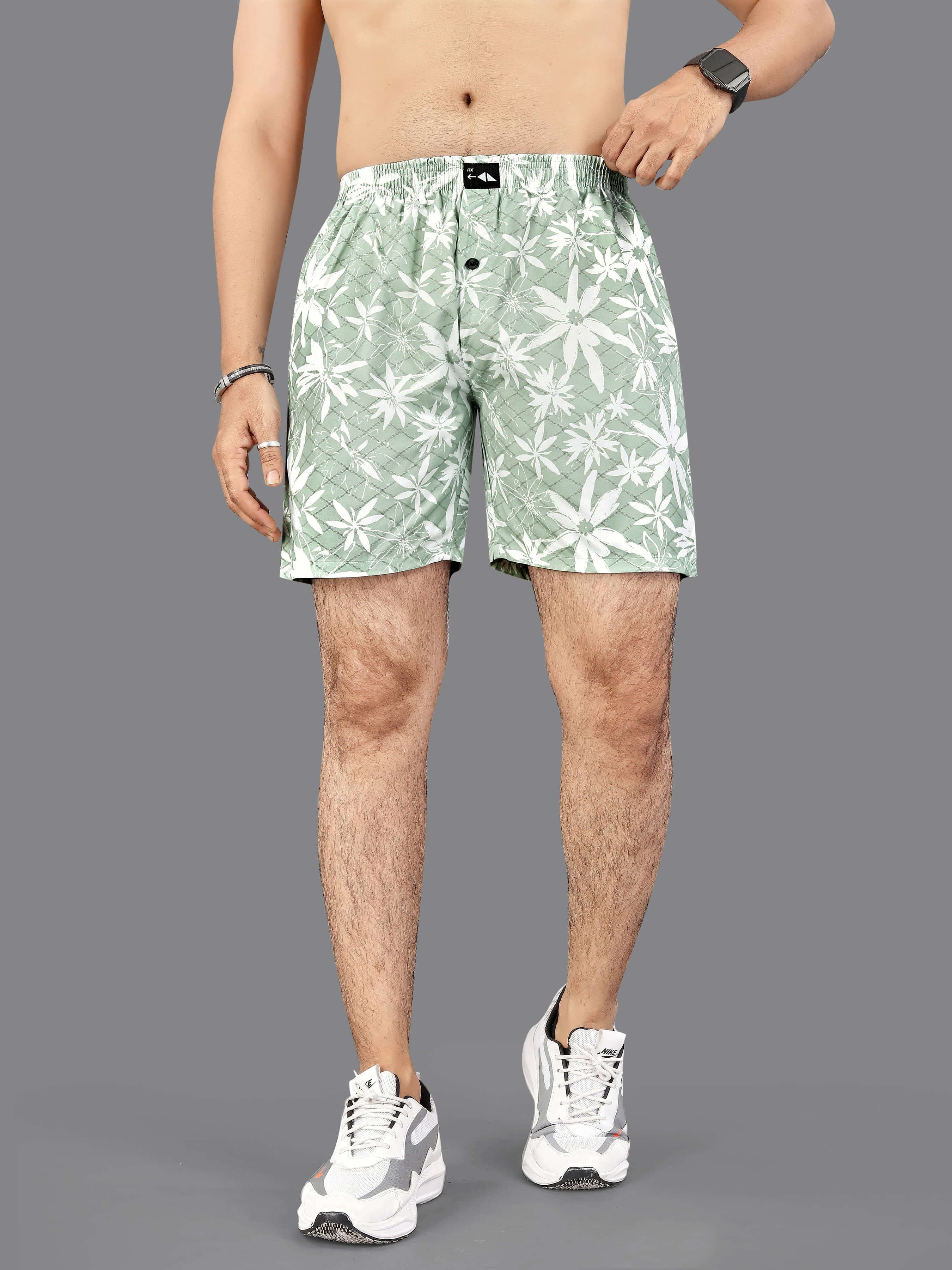 FTX Pack of 1 Cotton Blend Boxers For Men's ( Light Green )