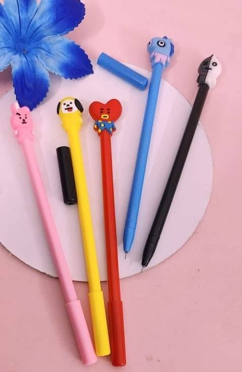     			Freedy Cartoon Character Design For Birthday Return Gifts Gel Pen  (Pack of 4, Ink Color - Blue)