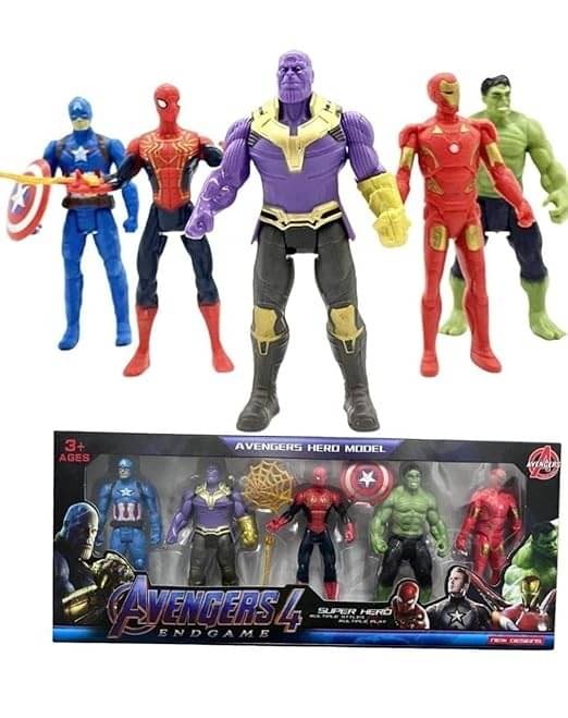     			Freedy Superhero Action Figure Toy Set of 5 Playset or Kids Best Return Gift  (Multicolor)