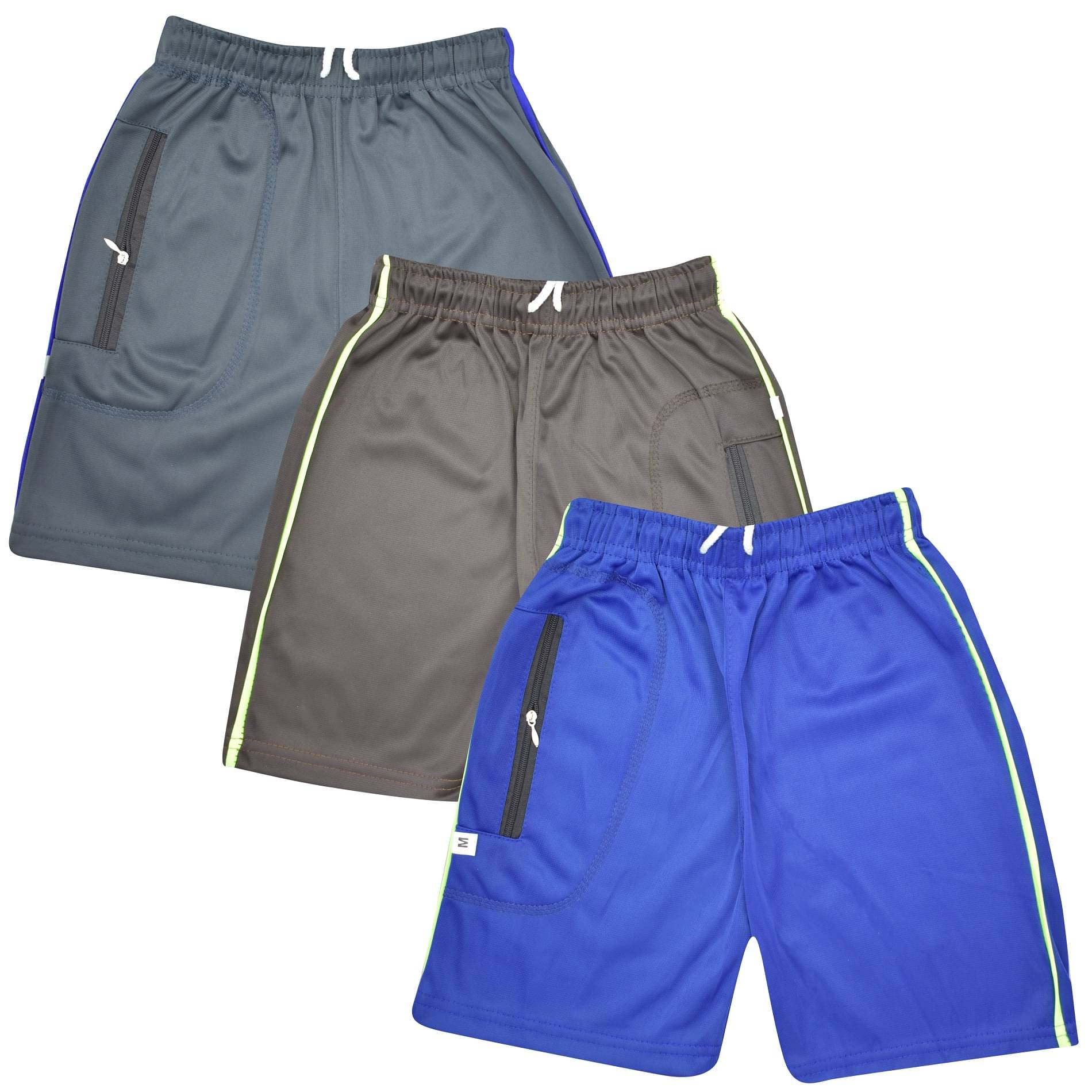     			Jisha Pack of 3 Polyester Shorts For Boys ( Multicolor )