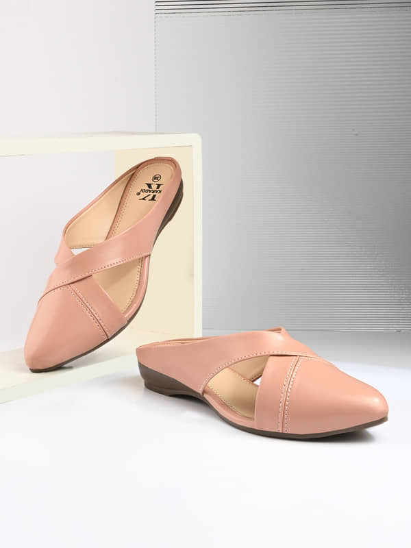 KARADDI Gray Women's Mules - Ethnic Shoes | Buy online on ZillyBuy
