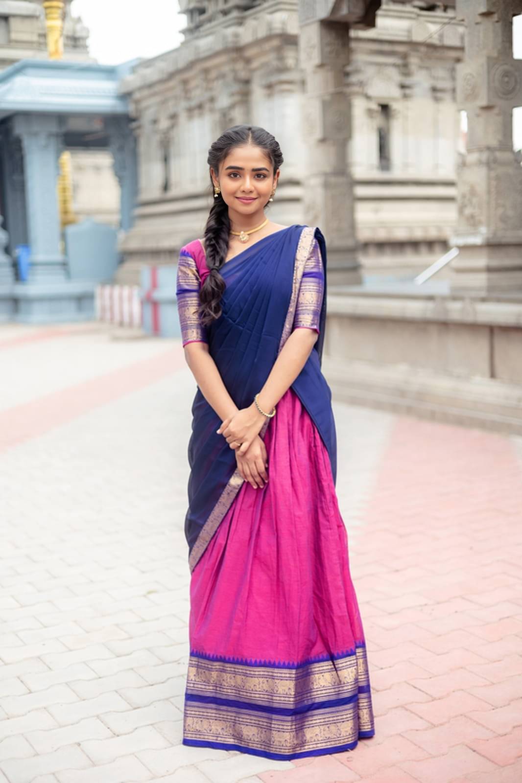     			KV Fashion Art Silk Solid Paithani Sarees With Unstitched Blouse Piece ( Rani )