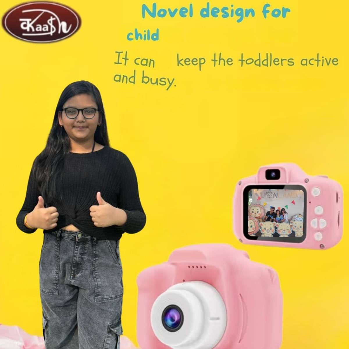     			Kaash collections Kids Camera for Girls Boys | Digital Selfie Camera Toy for Kids,13MP 1080P HD Digital Video Camera for Toddlers Birthday Gift