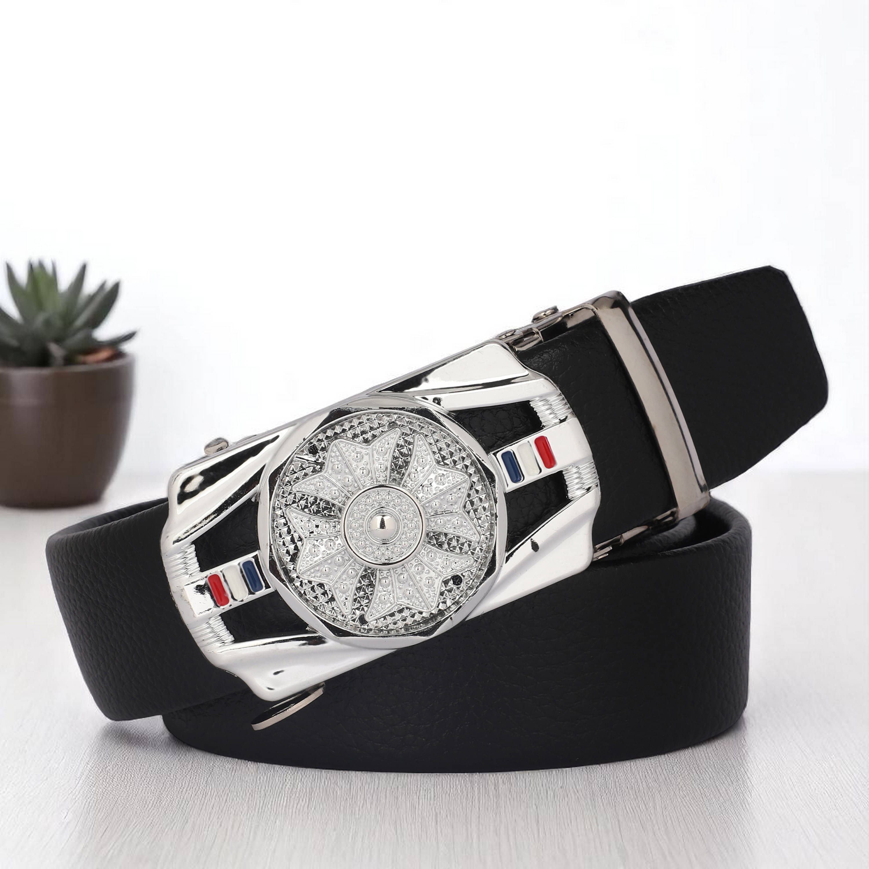 Kastner - Black PU Men's Casual Belt ( Pack of 1 ) Kastner - Black PU Men's Casual Belt ( Pack of 1 )